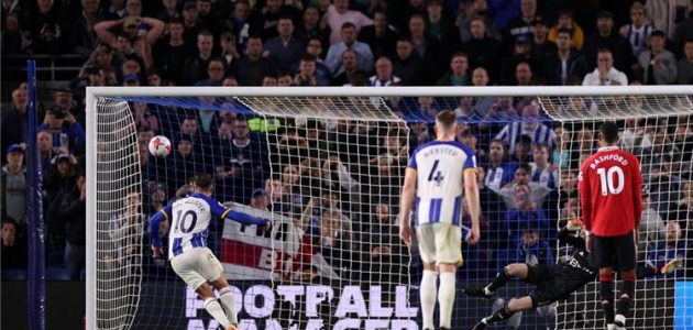 ترتيب الدوري الإنجليزي بعد هزيمة مانشستر يونايتد أمام برايتون